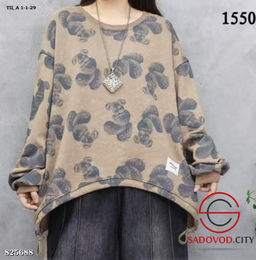 Свитшот женский с круглым вырезом