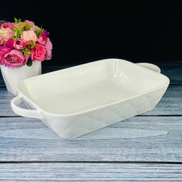 118-076 Прямоугольное блюдо для запекания 35,5см BIANCO в под.уп.(х6)Фарфор - Lenardi фото 3