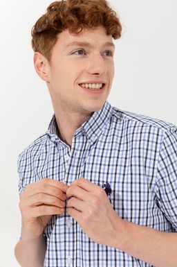 U. S. Polo Assn Мужская темно-синяя рубашка с длинным рукавом - U.s. polo assn фото 2