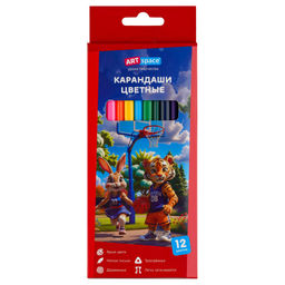 Карандаши ArtSpace "School mood" 12цв., трехгранные (CPtr_66420) в карт. уп.