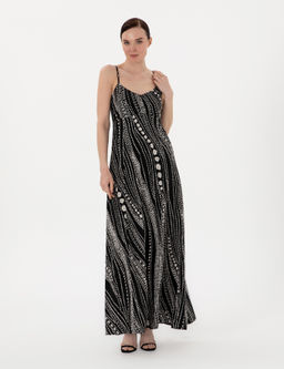 Siyah Regular Fit Dokuma Elbise - Pierre cardin фото 3