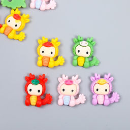 Декор для творчества пластик «Малыши в костюмчиках дракош», набор 10 шт., 2.7×2.5 см