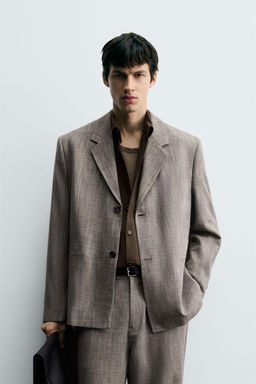 TEXTURED SUIT BLAZER - Zara фото 2