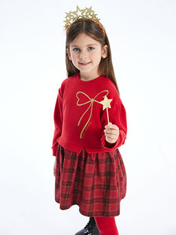 Bisiklet Yaka K?z ?ocuk Elbise