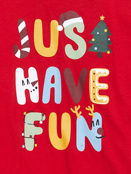 Bisiklet Yaka Bask?l? Erkek Bebek Ti??rt