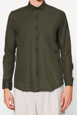 TRENDYOL MAN Yesil Slim Fit Dugmeli Yaka K?sl?k Gomlek TMNAW20GO0094 - Trendyolmilla фото 30