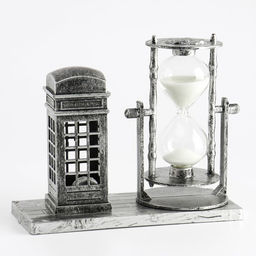 Часы песочные «Красная будка», сувенирные, с подсветкой, 15.5×6.5×12.5 см