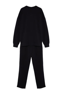 TRENDYOL MAN Siyah Regular Fit Bask?l? Orme Pijama Tak?m? TMNAW24PT00045 - Trendyolmilla фото 8