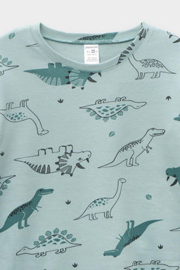 К 1552/24/голубой прибой,динозавры пижама дет