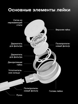 Лейка с фильтром (в комплекте) Orchid белый-хром, Аквафор фото 4