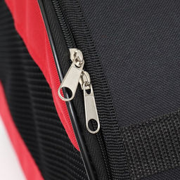 Сумка - переноска для животных, полукруглая с карманоми ПВХ, 37 х 18 х 25 см, красная - Пижон фото 6