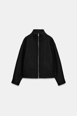 WOOL BLEND HIGH NECK SHORT COAT - Zara фото 8