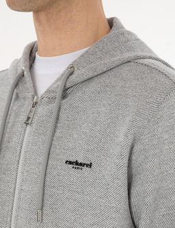 Gri Melanj Regular Fit Pamuk Kar___ml_ Tam Fermuarl_ Sweatshirt - Cacharel фото 7