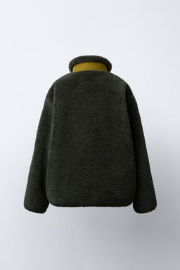 CAZADORA BORREGUILLO COLOR BLOCK / Khaki - Zara фото 8