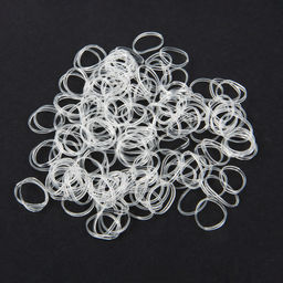 CHERRY MARY V/S2007 Набор силиконовых резинок для волос 5 х 250 шт №01 прозрачный