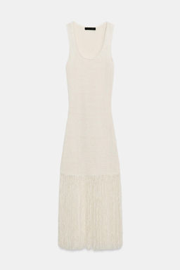 VESTIDO PUNTO FLECOS / Crudo - Zara фото 11