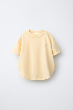 CONJUNTO CAMISETA Y PANTAL?N WIDE LEG LISOS / Amarillo - Zara фото 2