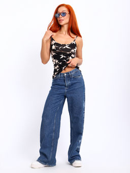 Топ женский НИКА (набивка цветок чёрный №1/18) - Ивановская трикотажная компания фото 3