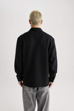 Стеганая куртка-рубашка стандартного кроя с длинными рукавами - Defacto фото 10