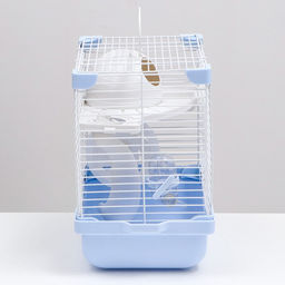 Клетка для грызунов укомплектованная, 27 х 19 х 28 см, голубая - Пижон фото 3