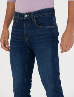 Lacivert Slim Fit Jean Pantolon