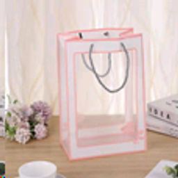 Цена за 10 шт. Пакет подарочный 30х20х13 прозрачный с ручками / 904-71 /уп 10/500/пластик - Галеонтрейд фото 5