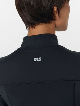 Жакет спортивный женский на молнии черный