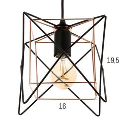 Светильник 669918/1 E27 40 Вт черный-золото 18×18×118 см