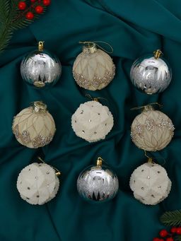 Ёлочные игрушки Флурри, шары новогодние, d=8 см, 9 шт.