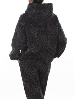 870-8 DK. GRAY/LEOPARD Костюм спортивный зимний женский (95% хлопок, 5% полиэстер)