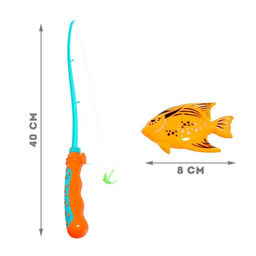 Рыбалка «Морская волна», 4 рыбки, удочка, МИКС