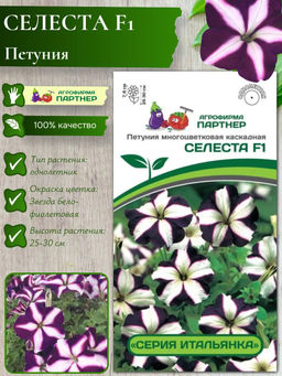 3407P Петуния серия "Итальянка" СЕЛЕСТА F1 / многоцветковая каскадная 5шт