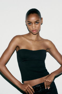 POLYAMIDE BANDEAU TOP - Zara фото 2