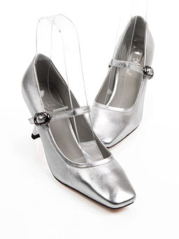 06-939A-841C GREY/SILVER Туфли женские (натуральная кожа)
