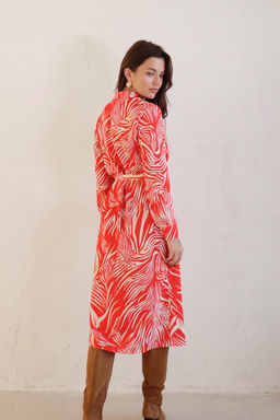 Платье-рубашка с английским воротником принт - Martichelli фото 148