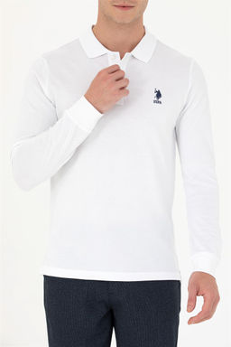 U. S. Polo Assn Мужской белый базовый свитшот - U.s. polo assn фото 6