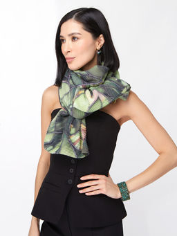 Большой, мягкий, тонкий и очень нежный двусторонний палантин с рисунком - Tantino фото 10