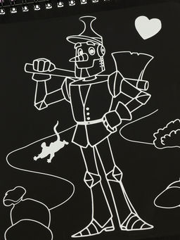 Альбом гравюр "Волшебник изумрудного города", 8 гравюр, цветной фон, Александр Волков