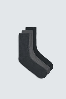 PACK OF 3 RIBBED SOCKS