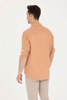 Мужская рубашка светло-коричневого цвета с длинным рукавом Неожиданная скидка в корзине - U.s. polo assn фото 5