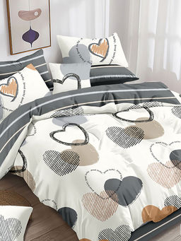 Постельное белье из поплина эксклюзив на молнии - Лямурные сны Евро Мини с Евро простыней (нав. 70х70)