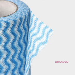 Салфетки в рулоне многоразовые безворсовые в наборе с держателем Доляна, 100 шт, 2020 см, цвет голубой фото 2