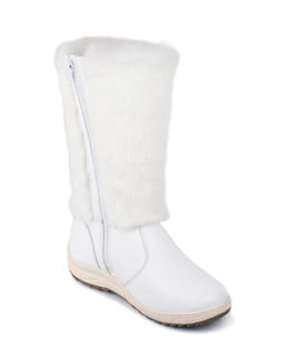 Унты женские на литой подошве., Белые.Молния