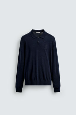 100% WOOL KNIT POLO SHIRT - Zara фото 7