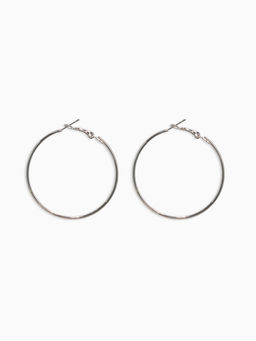 Цена за 2 шт. Серьги кольца QF «Классика», d=5 см, цвет серебро