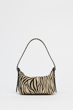 ANIMAL PRINT LEATHER AND SHEEPSKIN BAG - Zara фото 3