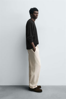 TEXTURED RELAXED FIT TROUSERS - Zara фото 14