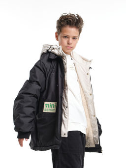 Куртка для мальчика утепленная 33-8215 черный