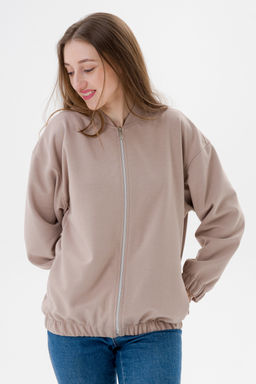 Бомбер из коттон фита какао - Амадэль фото 5