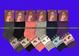 Цена за 12 пар. Носки женские АНГОРА Олени 36-41 (фактически 36-40) - For you фото 7